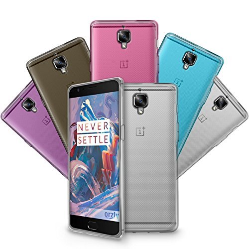 OnePlus 3 / OnePlus 3T Case Multi-Pack - Multi-Pack of FIVE Assorted Colour Protective Flexicases from Orzly for OnePlus 3 (Original 2016 Model & OnePlus 3T Version)