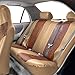 FH Group FH-PU160115 PU Textured High Back Leather Seat Covers, Brown/Beige (Airbag Compatible & Split Bench) W Fit Most Car, Truck, SUV, or Van