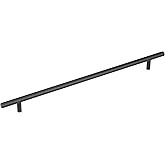 Amerock Bar Pulls 12-5/8 inch (320mm) Center-to-Center Matte Black Cabinet Pull, BP19014MB