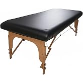Massage Table Cover Protector Vinyl Leather Spa Bed Covers - Fits Beds 28-32" Wide, Lash Bed Protective Cover Fitted, Esthetician Accessories, Waterproof &amp; Oilproof &amp; Reusable &amp; Elastic (Black)
