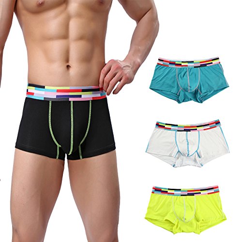 Mens modal underwear trunks seamless sexy transparent b…