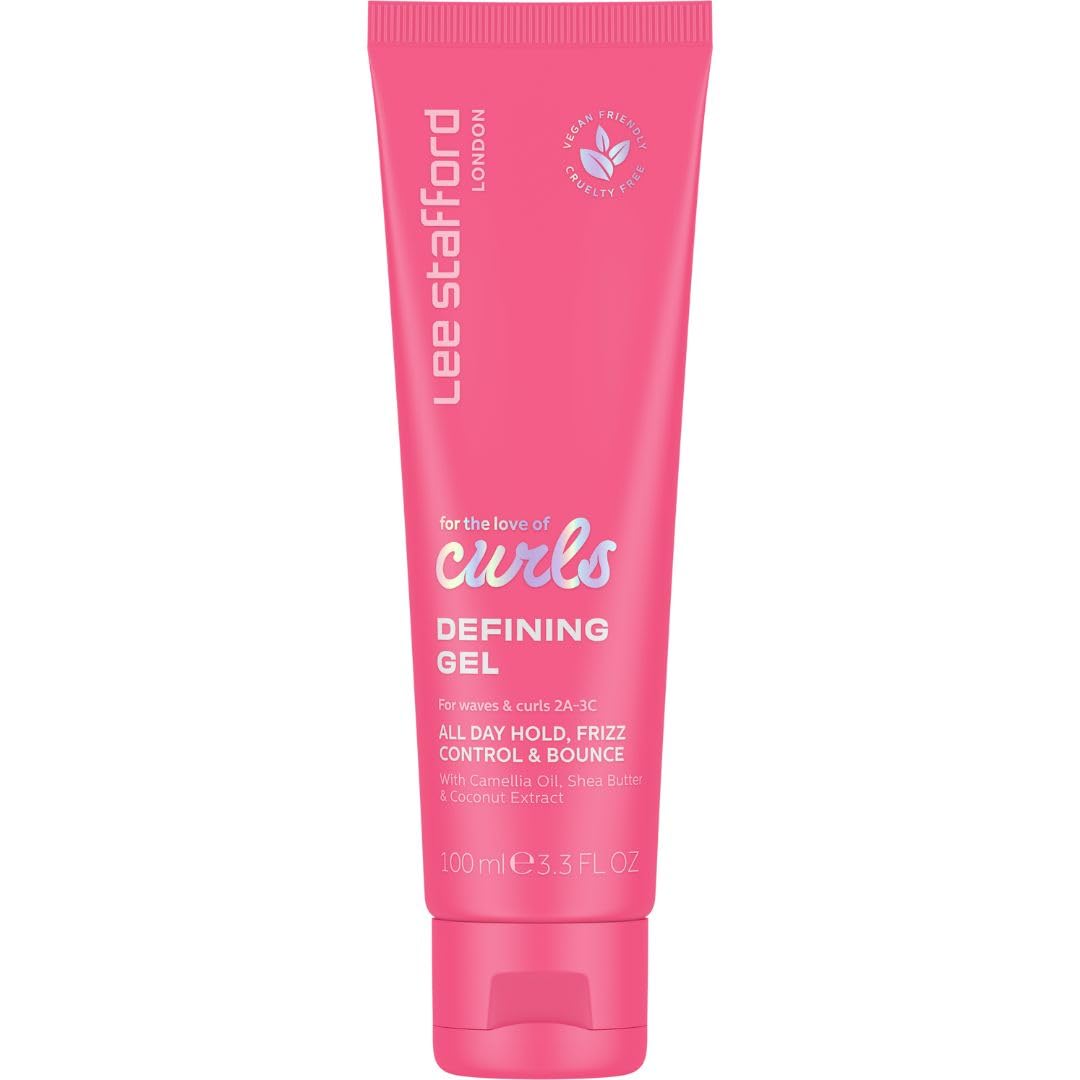 Lee Stafford Curl Defining Hair Gel | For the Love of Curls - Lightweight Styling Gel for Wavy Curly 2A-3C Patterns, Firm Hold, Anti Frizz, High Gloss & Bounce Finish, for Men and Women, 100ml