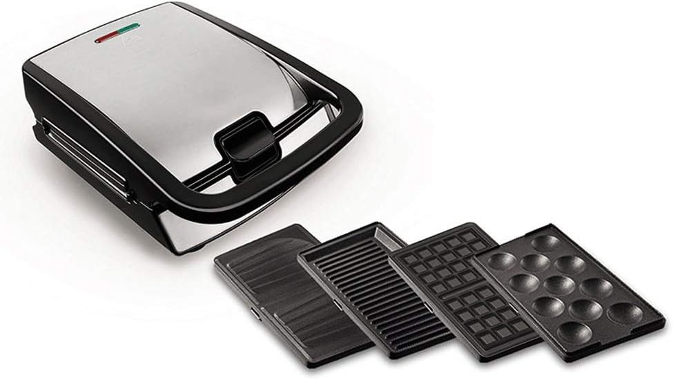 Waffle Kitchen Sandwich Maker-Cool Touch Handles,Thermostatically Controlled,waffle Maker 4 In 1,Non-Stick Removable Plates,Automatic Temperature Control,One-Button Switch Design