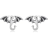 925 Sterling Silver Animal Earrings Panda Fox Dragon Axolotl Zebra Sheep Koala Bunny Bee Cute Animal Hypoallergenic Earring Stud Jewelry Gift for Women