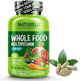 NATURELO Whole Food Multivitamin for Men - Natural Vitamins, Minerals, Antioxidants, Organic Extracts - Vegetarian - Best for Energy, Brain, Heart, Eye Health - 240 Vegan Capsules