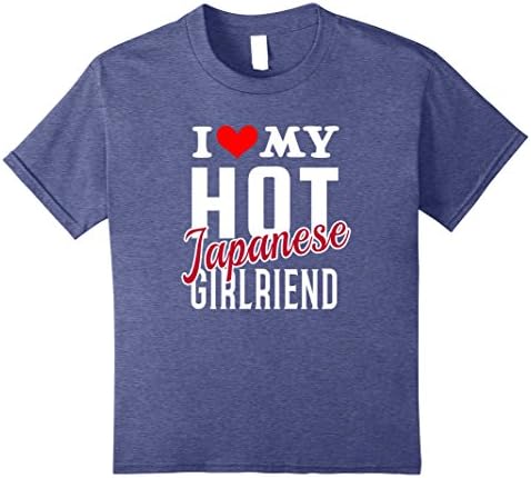 Kids I Love My Hot Japanese Girlfriend Shirt 10 Heather Blue