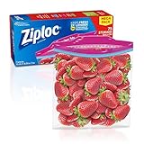Ziploc Storage Bags, For Food, Sandwich, Organization and More, Smart Zipper Plus Seal, Gallon, 75 Count
