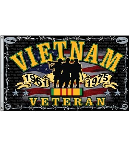 3x5 Vietnam Veteran Our Cause Was Just Flag 3'x5' Veteran PREMIUM USA