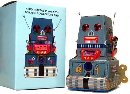 R-1 Robot Tank Tin Toy windup