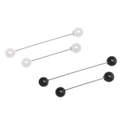 PENTA ANGEL 4Pcs Sweater Shawl Clips Faux Pearl Cardigan Collar Shirt Blouse Cinch Dresses Back Brooch Clasp Clips Safety Pins for Women Girls