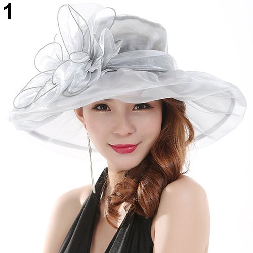 Everyday Women's Fashion Summer Derby Cap Tea Party Wedding Hat (Black) - Thumbnail 6