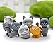 Kalolary 6Pcs/Set Cute Unhappy Cat Doll Statue DIY Mini Cartoon Figure Fairy Garden gnome Home Décor Accessorie, Baby Room Decoration Kids Gifts