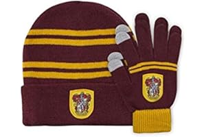 Cinereplicas Harry Potter - Beanie and Gloves Set - Kids - Gryffindor/Slytherin/Ravenclaw/Hufflepuff - Offcially licensed