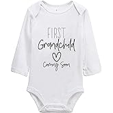 listery First Grandchild Baby Bodysuit Pregnancy Announcement For Grandparents Baby Announcement First Grandbaby Infant