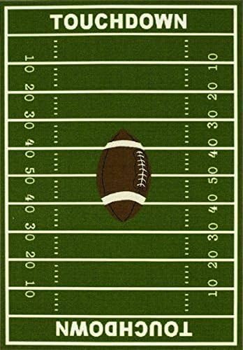 Kids Football Ground Play Field Anti Skid Rubber Backing 3'3"x5' Area Rug - 705