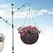 Dia 10.4 in. Round Self-Watering Hanging Planters for Indoor Outdoor Plants Plastic Resin Garden Hanging Baskets for Plants (brown)