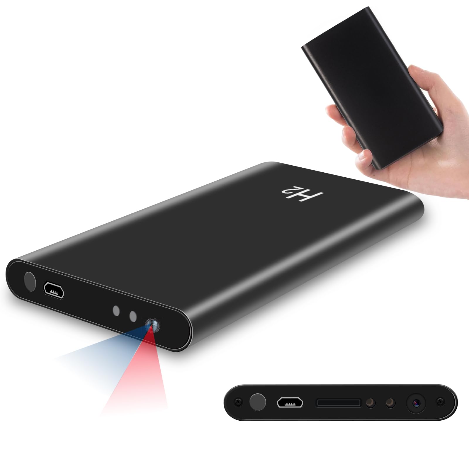 Photo 1 of TONGCAM Hidden Camera Charger with 5,000mAh, 1080P Video Recording, Portable Spy Cam with Power Bank, Night Vision, 64GB Support(Card not Included), Black