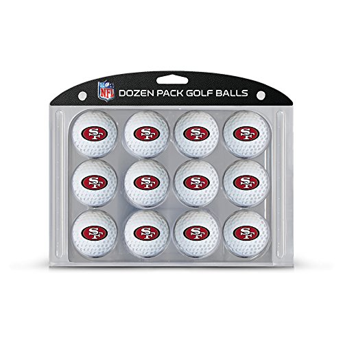 Team Golf NFL San Francisco 49ers Golf Balls, 12 Pack Dozen Regulation Size Gol…