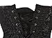Women's Steampunk Retro Steel Boned Corset Waist Cincher Bustier Shapewear Top 3X-Large Black