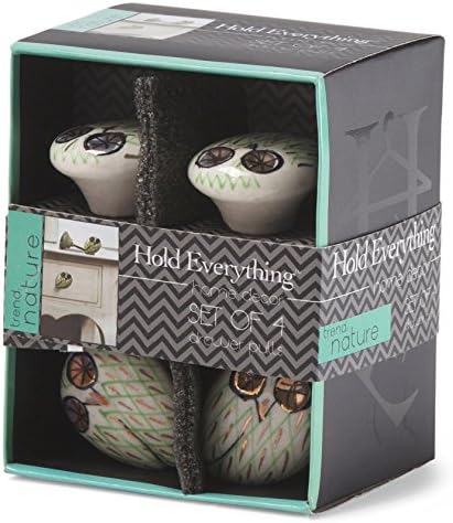 Hold Everything Set of 4 Ceramic Owl Drawer Knobs Pulls