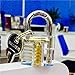 GOOTRADES Crystal Professional Visible Cutaway of Padlocks Lock for Locksmith Lock Training Trainer with 2 keys (White)