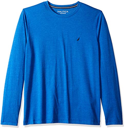 Nautica Men's Long Sleeve Crew Neck Soft Sleep Tee, Bright Cobalt, X-Large