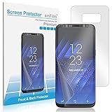 Galaxy S8 Screen Protector (Front and Back), amFilm Full Screen Coverage Wet Application TPU HD Clear [Case Friendly] Screen Protector for Samsung Galaxy S8 with Lifetime Replacement Warranty