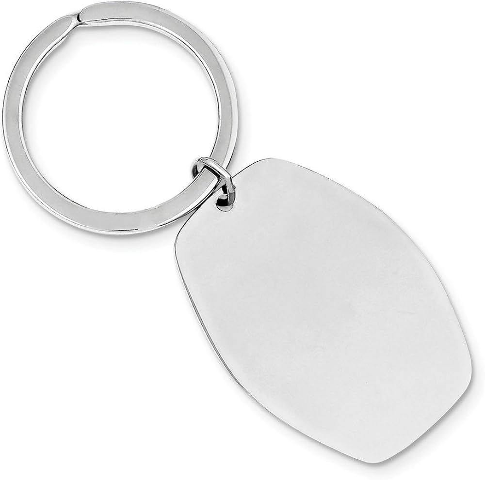 Sterling Silver Rhodiumplated Key Chain, Sterling Silver