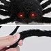 LetsFunny Spider Decorations Giant Scary Halloween Spider, Fake Large Hairy Poseable Props Outdoor Decor Yard Spiders for Halloween Decorations, with 10 Little Spiders(Not Include Web)