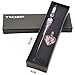 Glass Dip Pen Mother Day Gift Vintage Handmade Crystal Pen Glass Signature Pen Left-Handed Pen Artist Pen Quick Note Pen with Crystal Penholder (Red Flower) (red)
