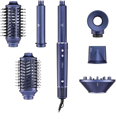 Pro Glam Silk 7 em 1 Hair Styler com Motor Digital Brushless, Sistema Coanda, Revestimento Cerâmico, Gerador de Iões e Acessórios Profissionais