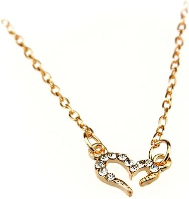 Chaine S17 Avec Pendentif En Forme De Cœur En Or Discret Bijou Fantaisie Collier Femme Bon Marche Vintage De Kobert Goods Amazon Fr Bijoux