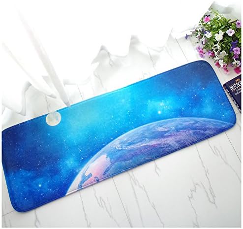 WSHINE 15.7" 47.2" Flannel Sapce Galaxy Kitchen Mat Doormat Window Room Runner Rug