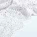 yazi Crochet Tablecloth Foral Handmade Table Doilies Cotton Lace Table Cover Square Dresser Scarf Sofa Doilies White Color 23.6inch
