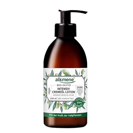 alkmene Intensiv Creme-Öl Lotion mit Bio Olive, Bodylotion, Körperlotion, für sehr trockene Haut, 250 ml - 2er Pack (2 x 250 