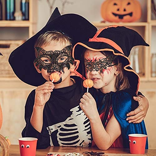 VGOODALL 12 STK. Venezianische Maske, Damen Spitze Augenmaske Geheimnisvolle Lace Maske für Halloween Party