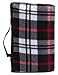 Imperial Home Soft Waterproof Picnic Blanket – Folding Travel Blanket with Carry Strap – Beach Blanket or Picnic Mat (Black, White, Red)