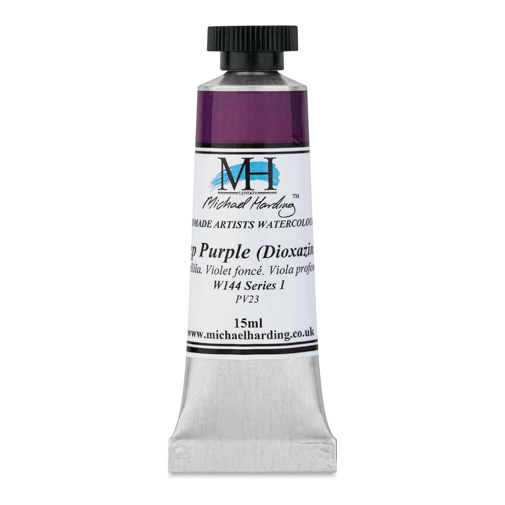 Michael Harding Professional Watercolors - 15ml Tubes (Deep Purple (Dioxazine))