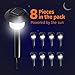 Solar Garden Lights Outdoor, Led Stake Lighting Solar Powered Pathway, Walkway, Patio and Landscape 15 Lumens Bright, Waterproof, Durable 8-Pack