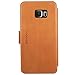 Galaxy S6 Edge Plus Case, SHIELDON Genuine Wallet Leather Phone Case [Card Slot] [Flip] [Wallet] Slim Carry-all Case - for Samsung Galaxy S6 Edge Plus Devices - Brown