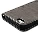 MOLLYCOOCLE iPhone SE 5S 5G Case, Luxury Gray Butterfly Stand Wallet Purse Credit Card ID Holders Magnetic Design Flip Folio TPU Soft Bumper PU Leather Ultra Slim Fit Cover for iPhone SE 5S 5