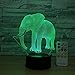 Easuntec Night Light Cute Elephant 3d Night Light Remote Control Adjustable 7 Colors Beside Lamp Help Kids Fell Safe at Night Kids Room Decor or Animal Lover Gifts Branding (Cute Elephant)