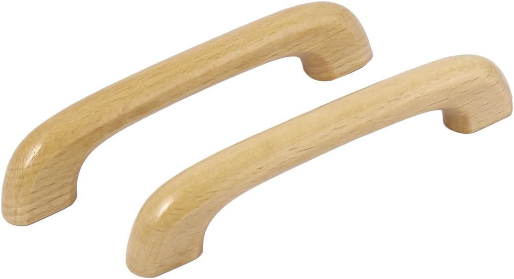 Sourcingmap Cupboard Door Drawer Hardware M4 Thread Hole Wood Pull Handles Beige for Dresser Drawer Wardrobe 10 Pcs - Image 4