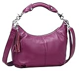 Heshe New Casual Fashion Women's Genuine Leather Collection Cross Body Shoulder Bag Satchel Top Handle Tote Handbag for Summer