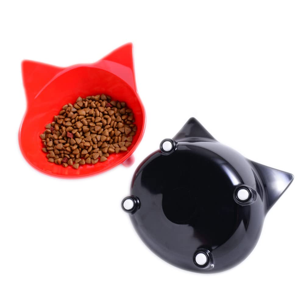 2pcs Cat Bowls, Anti-slip Multi-purpose Cat Food Bowl Pet Water Bowl Cat Feeding Bowl for Cats and Small Dogs