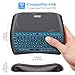 Mini Keyboard, Aerb 2019 Upgraded D8 Pro Mini Wireless Keyboard with Touch Pad Combo for Android Smart TV, PC, Xbox, RGB Backlit, Rechargeable Li-ion Battery