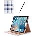 Apple iPad Pro 12.9 Case - ProCase Leather Stand Folio Case Cover for iPad Pro 12.9 Inch (Both 2017 and 2015 Models), with Multiple Viewing Angles, Auto Sleep/Wake, Apple Pencil Holder -Plaid
