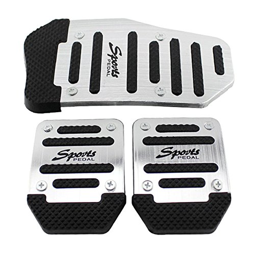 Super PDR 3pcs Manual Car Nonslip foot Pedals Sports Aluminium Alloy auto fuel Brake Accelerator Clutch Pedals Treadle cover pad - Thumbnail 7