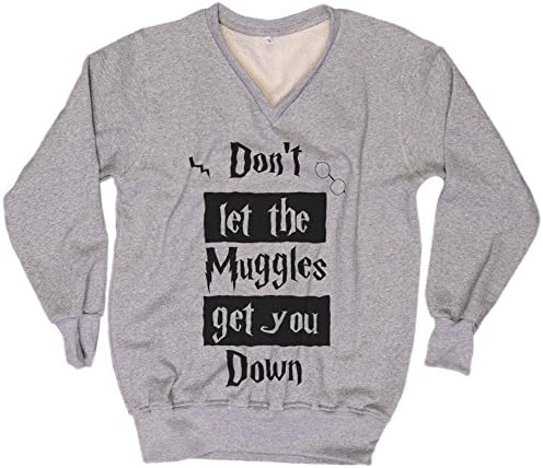 Harry Potter Sweatshirt Harry Potter Sweater Don't let the muggles get you down Sweater Everytees Sweatshirt Womens Sweater Gift for Women Large