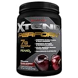 Scivation Xtend Perform BCAA Powder, Peak O2, Glutamine, Citrulline Malate, Black Cherry, 44 Servings